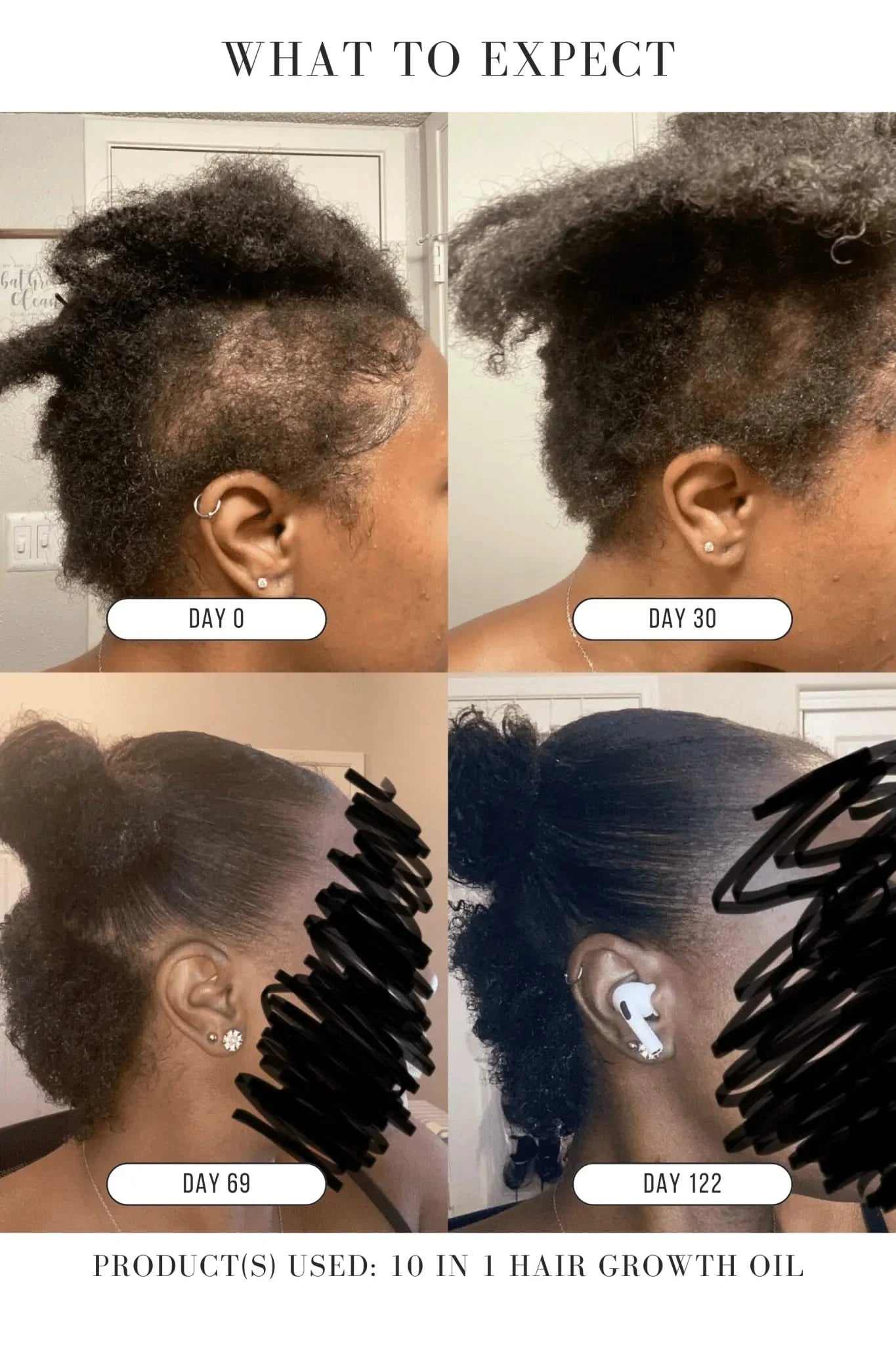 ⚡Botanical Hair Revival – 100% Natural Growth Oil with Chebe & Biotin