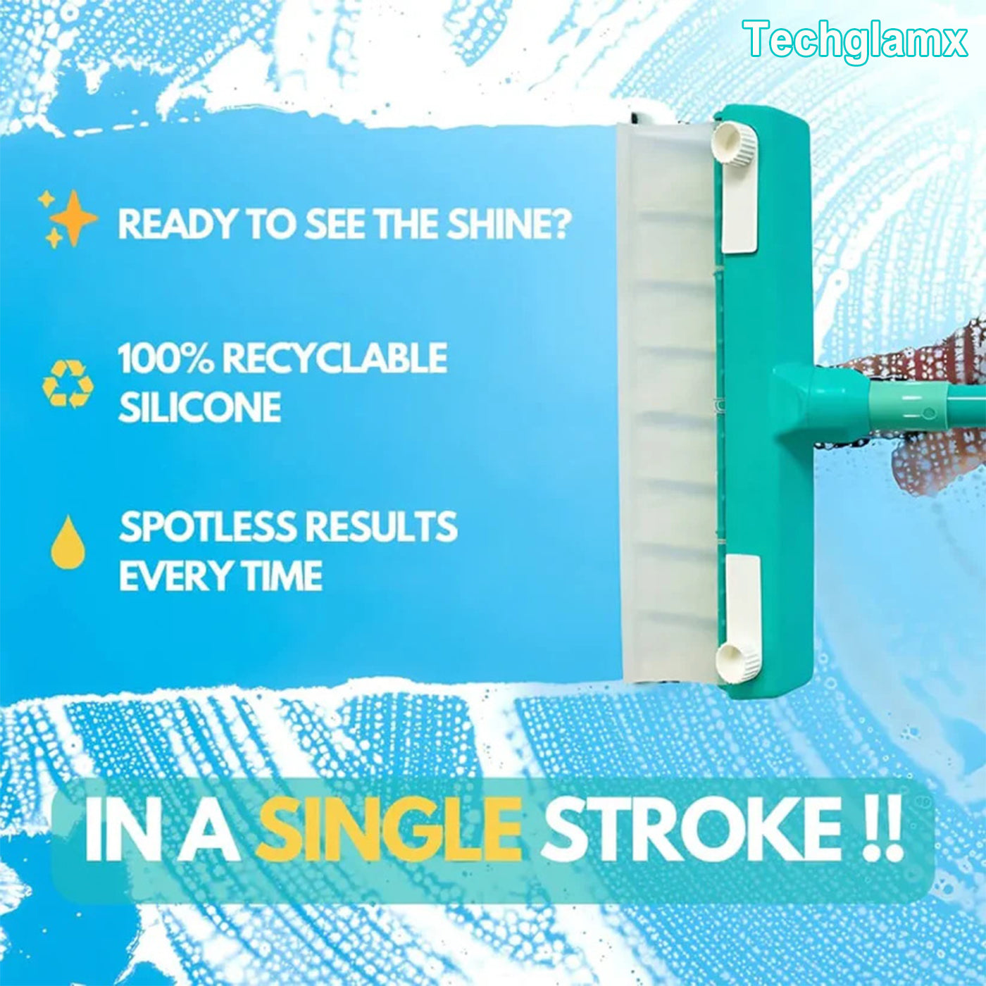 ✨Techglamx Recyclable Silicone Window Squeegee Kit🔥