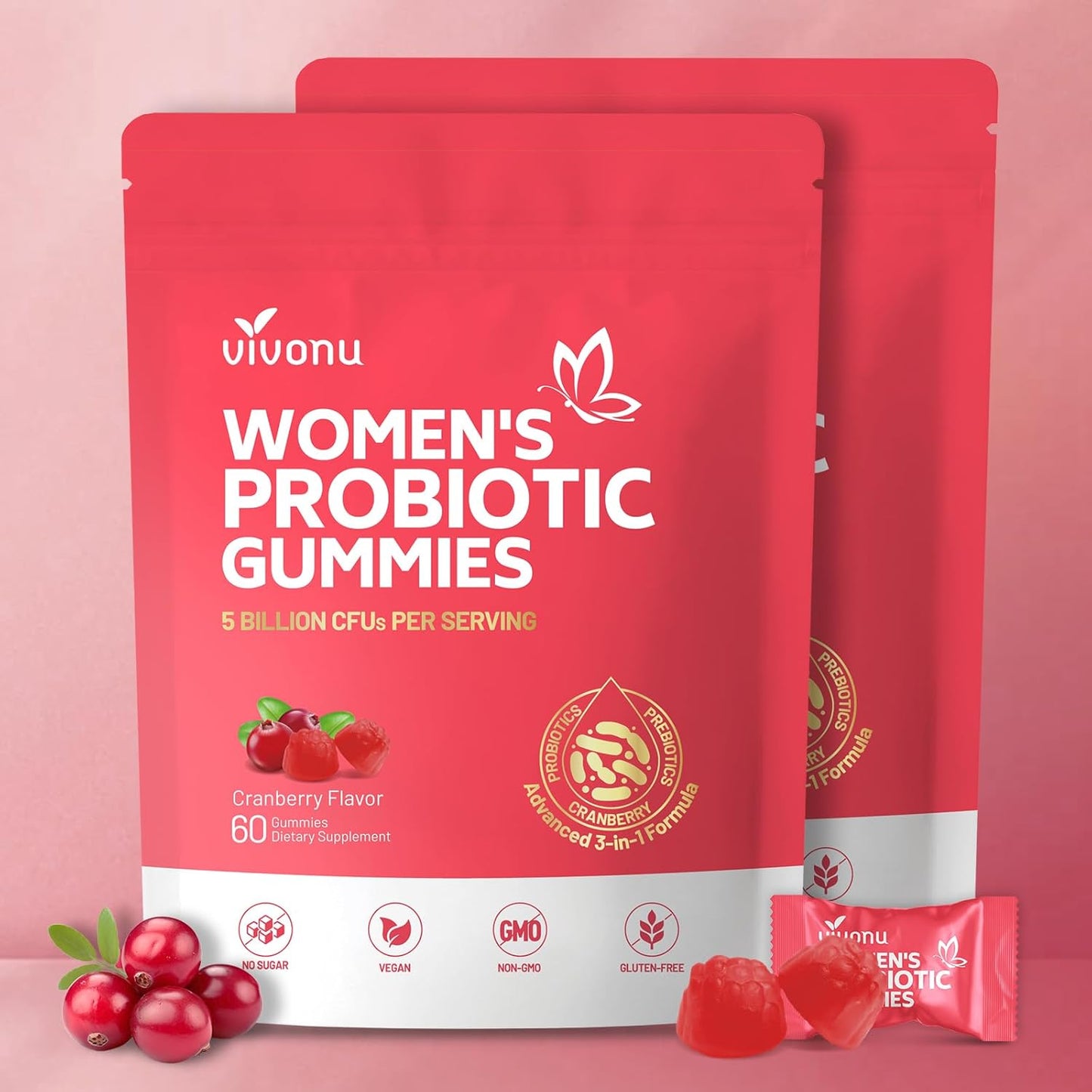 Final 3 Hours:🔥Daily Balance Gummies for Women – With Cranberry & Vitamin C for Gut & Immune Support