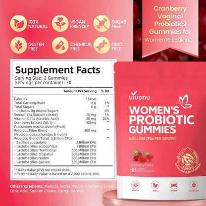 Final 3 Hours:🔥Daily Balance Gummies for Women – With Cranberry & Vitamin C for Gut & Immune Support