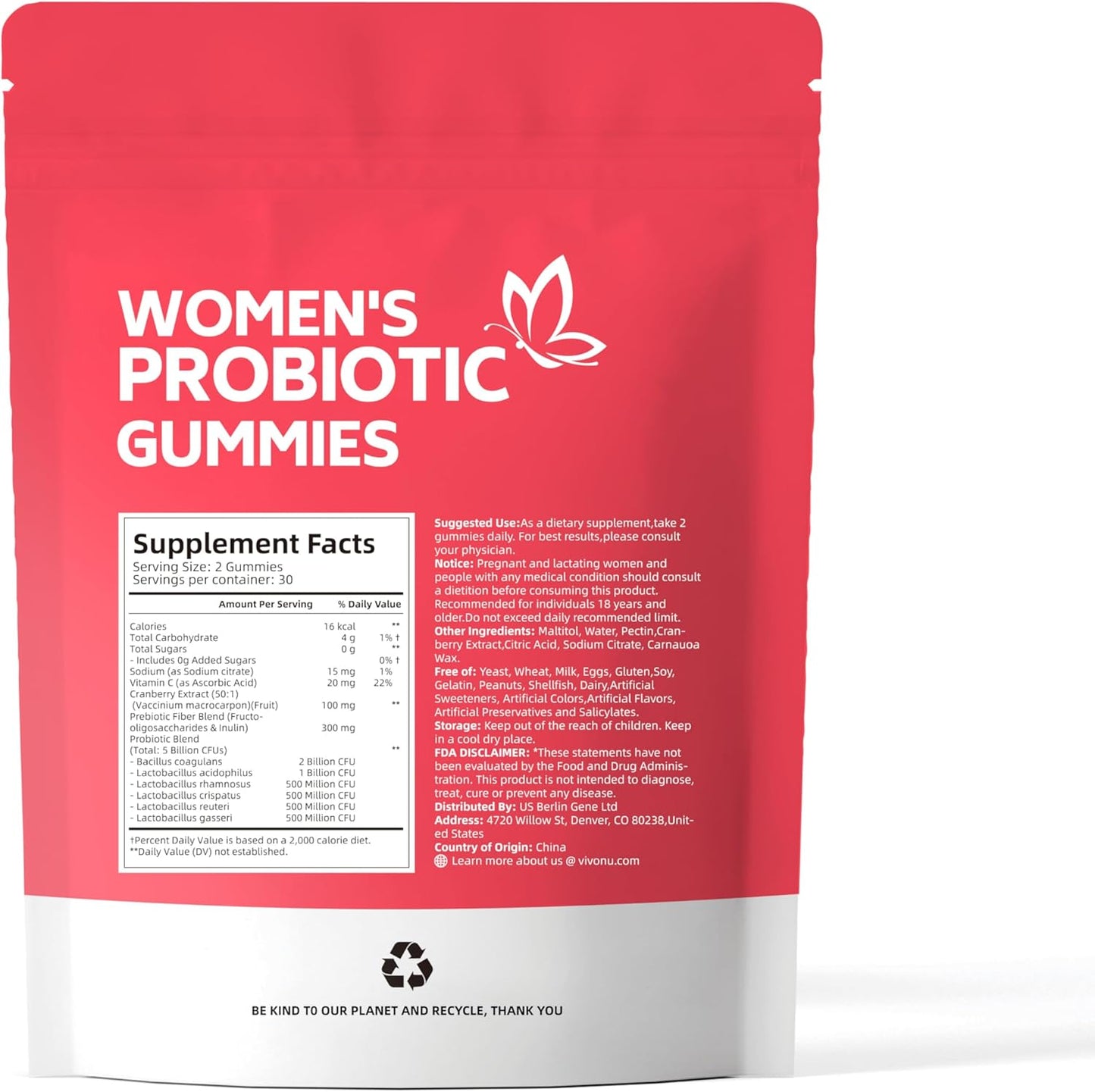 Final 3 Hours:🔥Daily Balance Gummies for Women – With Cranberry & Vitamin C for Gut & Immune Support